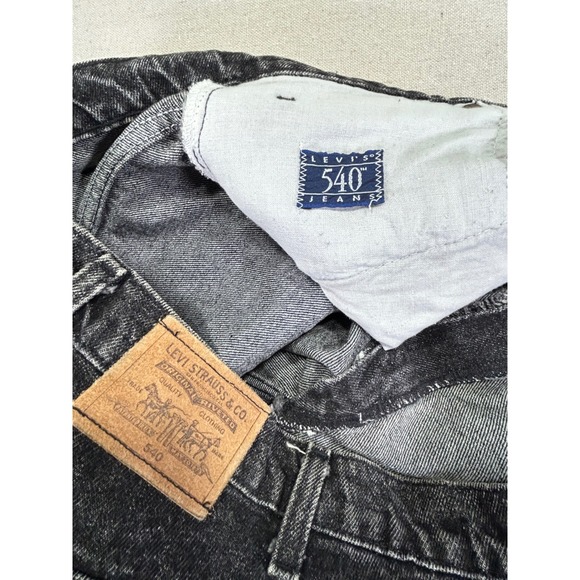Vintage Levi's 540 Men's‎ 42 Jeans Black Denim Baggy Y2K Faded USA Relaxed - Picture 4 of 9
